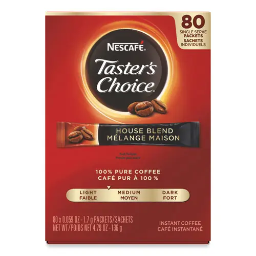 Nescafé® Taster's Choice Stick Pack, House Blend, 80/Box