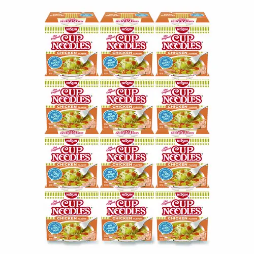 Nissin® Cup Noodles, Chicken Flavor, 2.25 oz Cup, 12/Carton