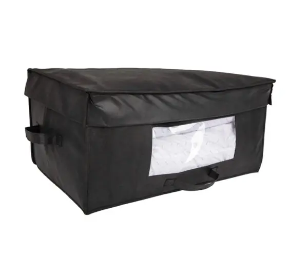 Non-Woven Blanket Boxes with Vinyl Window, Black