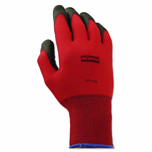 North Safety® NorthFlex Red Foamed PVC Gloves, Red/Black, Size 9/Large, 12 Pairs
