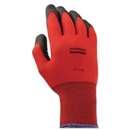 Northflex Red Nylon/Foam PVC Glove 9L - 15 Gauge
