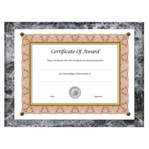 NuDell™ Award-A-Plaque Document Holder, 10.5" x 13", Black