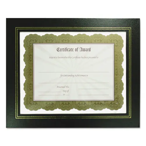 NuDell™ Leatherette Document Frame, 8.5 x 11, Black, Pack of Two
