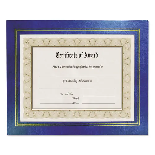 NuDell™ Leatherette Document Frame, 8.5 x 11, Blue, Pack of Two