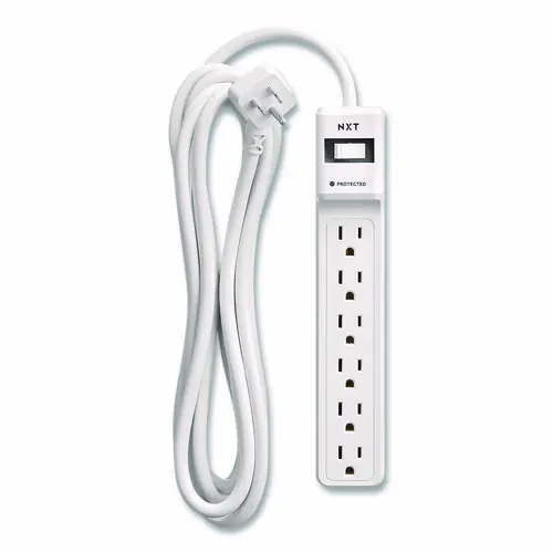 NXT Technologies™ 6-Outlet Surge Protector, 12 ft Cord, 900 Joules, White