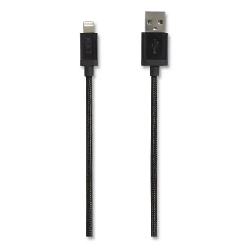 NXT Technologies™ Braided Apple Lightning Cable to USB-A Cable, 4 ft, Black