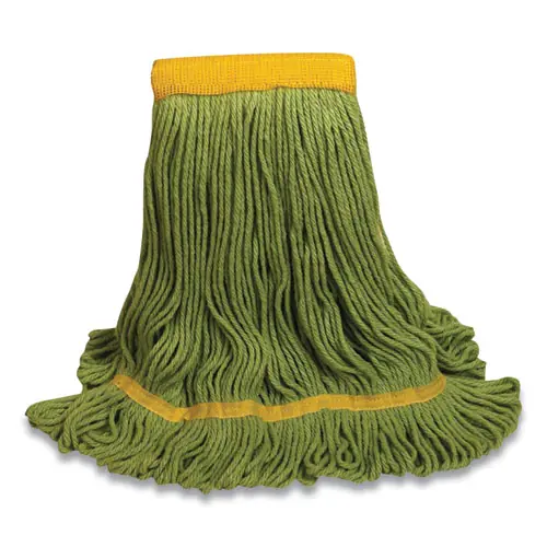 O'Dell® 1400 Series Mop Head, Cotton/Rayon/Synthetic Blend, Medium, 5" Headband, Green