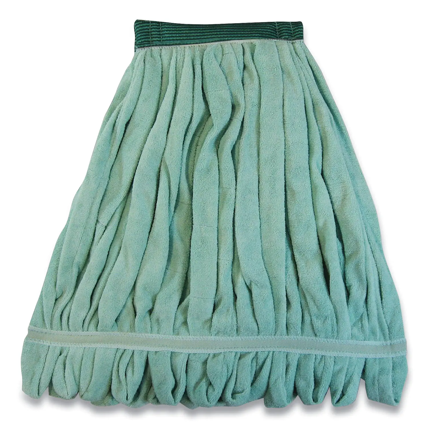 O'Dell® EchoFiber Microfiber Loop Mop, Medium, Green, 14" x 14", 1.5" Headband