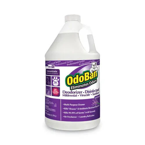 OdoBan® Concentrate Odor Eliminator and Disinfectant, Lavender Scent, 1 gal Bottle