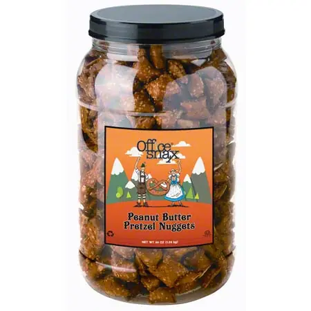 Office Snax Peanut Butter Pretzel Nuggets - 44 oz. Tub