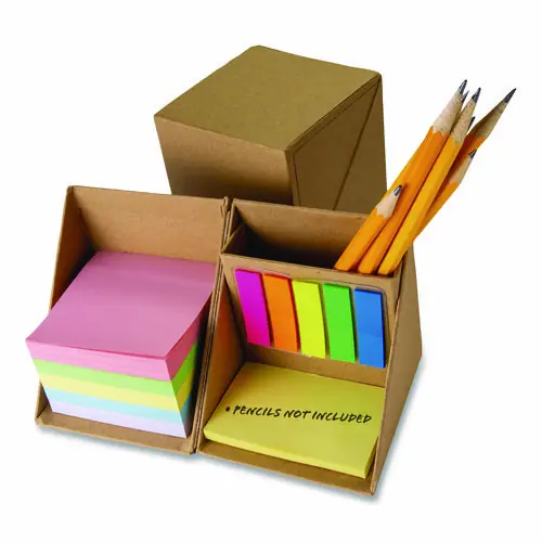 Officemate Desk Supply Organizer, 3 Compartments, Brown, Recycled Paper