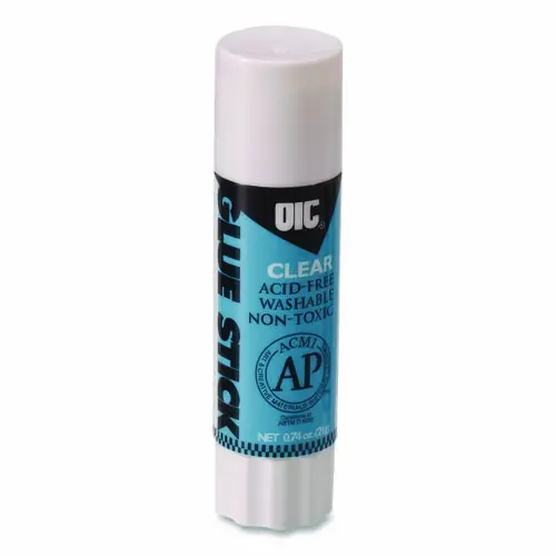 Officemate Glue Stick, 0.74 oz, Dries Clear