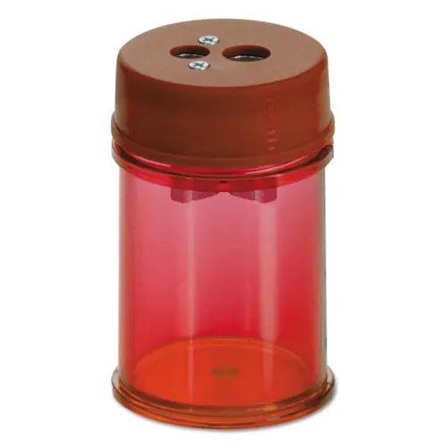 Officemate Pencil/Crayon Sharpener, 1.38 x 2.13, Red, 8/Pack