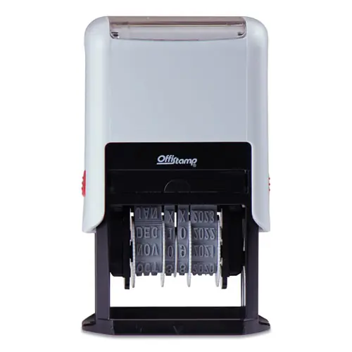 Offistamp® Self-Inking Date Stamp, Black Ink, 1" x 0.38", 5-Year Range