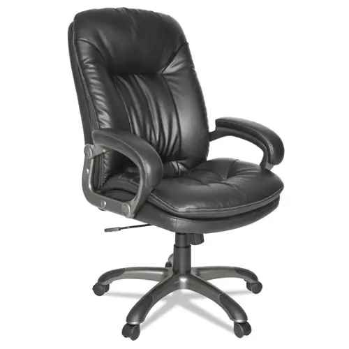 OIF Executive Swivel/Tilt Bonded Leather High-Back Chair, Black
