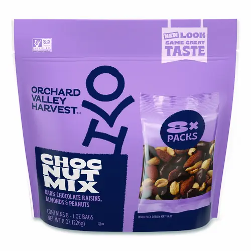 Orchard Valley Harvest® Chocolate Raisin Nut Mix, (8) 1 oz Bags