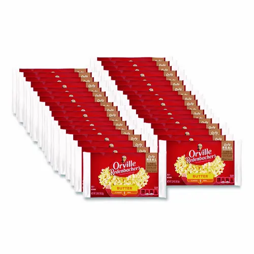 Orville Redenbacher's® Gourmet Microwave Popcorn, Butter, 3.29 oz, 36 Bags/Carton