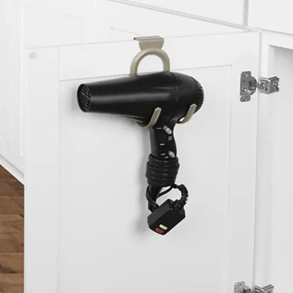 Over the Cabinet Hair Dryer Holder