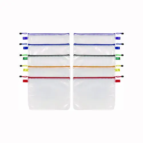 Oxford™ Poly Travel Pouch Set, Assorted Colors, 10/Pack