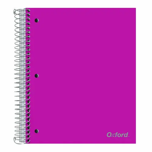 Oxford™ Three-Subject Notebook, Medium/College Rule, 150 Sheets, 11" x 9", Randomly Assorted Covers