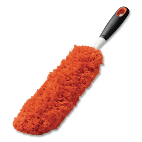 OXO Good Grips Microfiber Duster with 4" x 12" Orange Head and 6" Black Handle