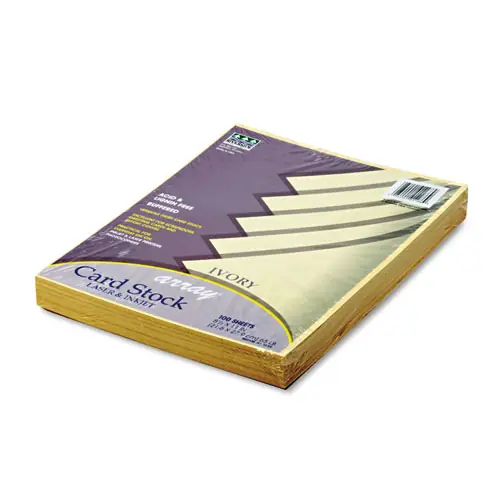 Pacon® Array Card Stock, 65 lb Cover Weight, 8.5 x 11, Ivory, 100/Pack