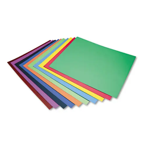 Pacon® Four-Ply Railroad Board, Assorted Colors, 22" x 28", 100/Carton