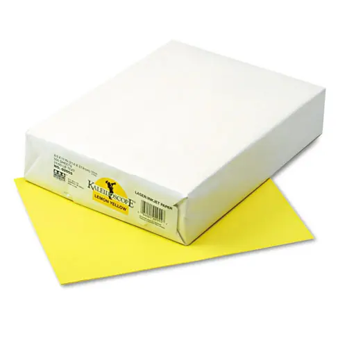 Pacon® Kaleidoscope Multipurpose Colored Paper, Lemon Yellow, 8.5 x 11, 24 lb, 500 Sheets/Ream