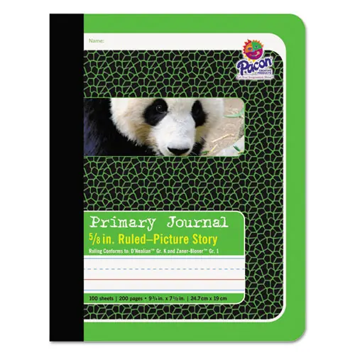 Pacon® Primary Journal, D'Nealian K, Zaner-Bloser 1, Manuscript Format, Green Cover