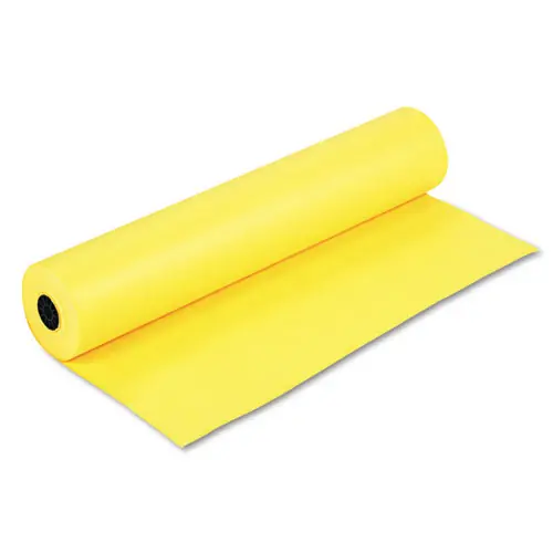 Pacon® Rainbow Duo-Finish Colored Kraft Paper, Canary, 36" x 1,000 ft, 35 lb Wrapping Weight
