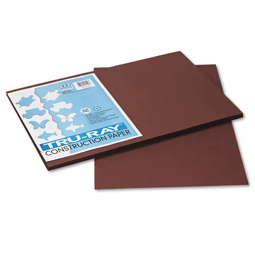 Pacon® Tru-Ray Construction Paper, 76 lb, 12 x 18, Dark Brown, 50 Sheets