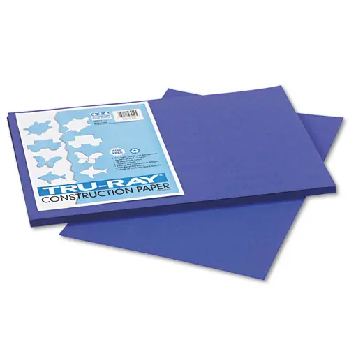 Pacon® Tru-Ray Construction Paper, Royal Blue, 12 x 18, 50 Sheets, 76 lb Text Weight