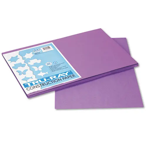 Pacon® Tru-Ray Construction Paper, Violet, 50 Sheets, 12 x 18, 76 lb Text