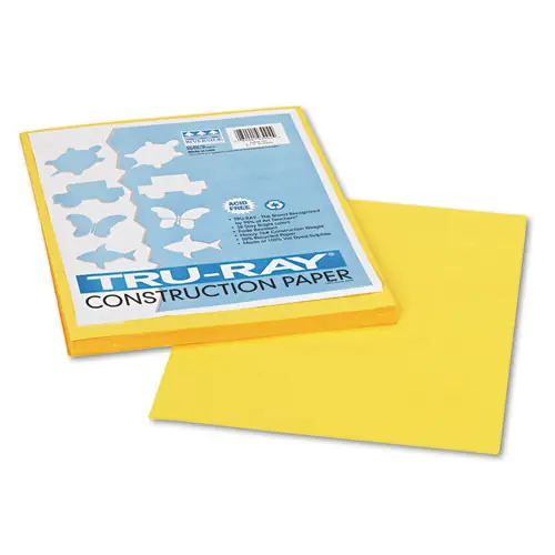 Pacon® Tru-Ray Construction Paper, Yellow, 9 x 12, 50 Sheets