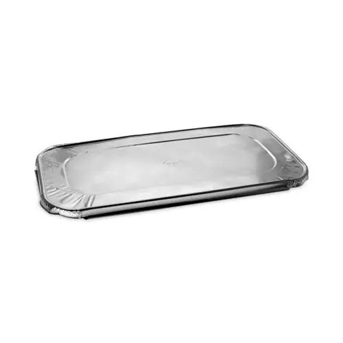 Pactiv Evergreen Aluminum Steam Table Pan Lid, One-Third Size, 0.5" Deep, 6.19" x 12.31", 200/Carton