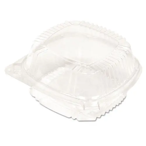 Pactiv Evergreen ClearView SmartLock Hinged Lid Hoagie Container, 11 oz, Clear Plastic, 375/Carton