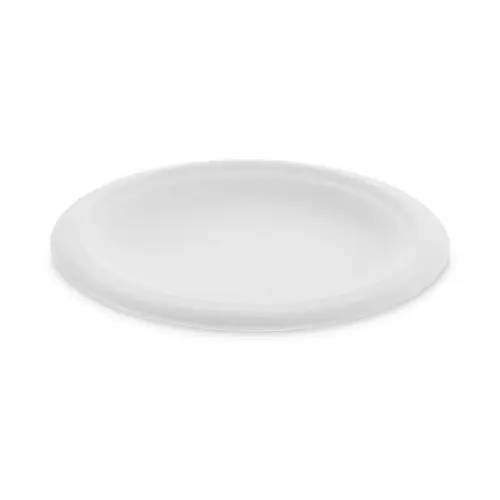 Pactiv Evergreen EarthChoice Compostable Fiber-Blend Bagasse Plate, 6" Diameter, Natural, 1,000/Carton