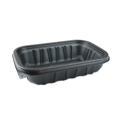 Pactiv Evergreen EarthChoice Entree2Go Takeout Container, 32 oz, Black, Plastic, 300/Carton