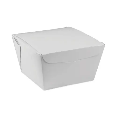 Pactiv Evergreen EarthChoice OneBox Paper Box, 46 oz, White, 200/Carton