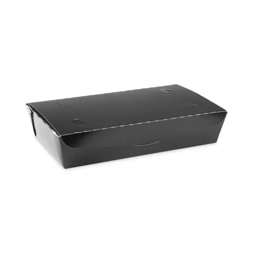Pactiv Evergreen EarthChoice OneBox Paper Box, 55 oz, Black, 100/Carton