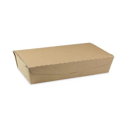 Pactiv Evergreen EarthChoice OneBox Paper Box, 55 oz, Brown, 100/Carton