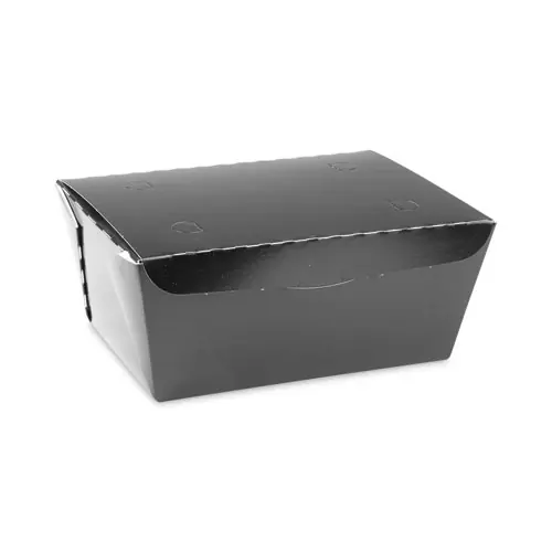 Pactiv Evergreen EarthChoice OneBox Paper Box, 66 oz, Black, 160/Carton