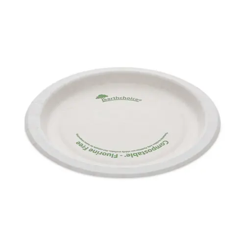 Pactiv Evergreen EarthChoice Pressware Compostable Dinnerware Plate, 6" Diameter, White, 750/Carton