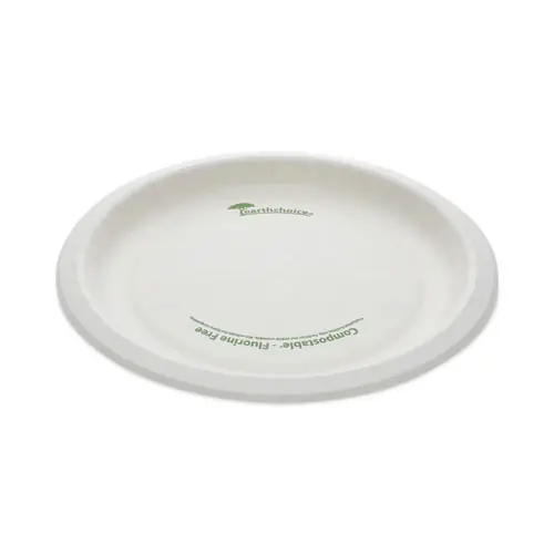 Pactiv Evergreen EarthChoice Pressware Compostable Dinnerware Plate, 9" Diameter, White, 450/Carton
