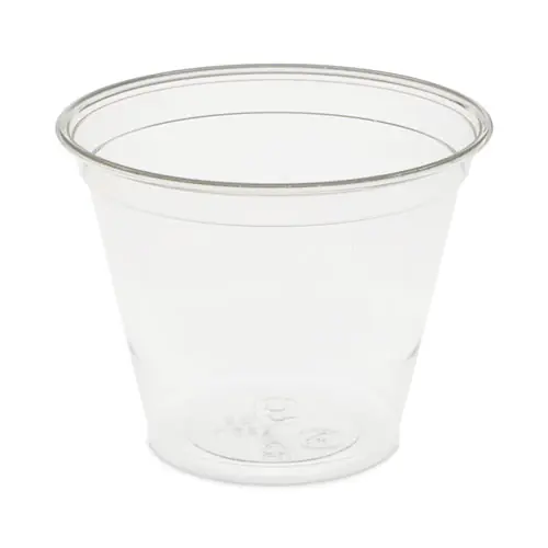 Pactiv Evergreen EarthChoice Recycled Clear Plastic Cold Cups, 9 oz, Clear, 975/Carton