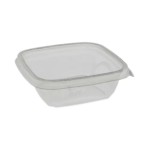 Pactiv Evergreen EarthChoice Square Recycled Bowl, 12 oz, Clear Plastic, 504/Carton