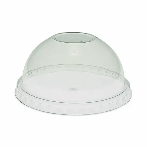 Pactiv Evergreen EarthChoice Strawless RPET Dome Lid, Fits 9 oz to 20 oz "A" Cups, Clear, 900/Carton (Non-Stock Item, Extended Delivery)