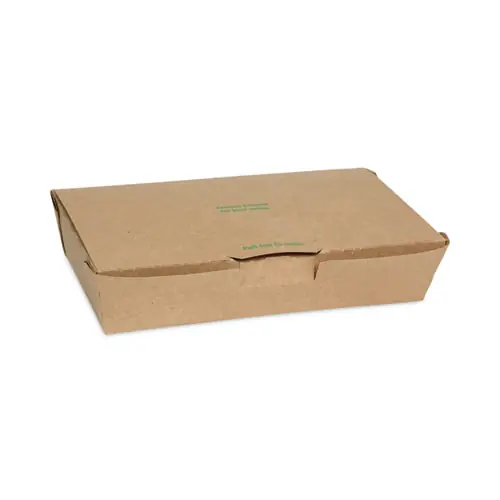 Pactiv Evergreen EarthChoice Tamper Evident OneBox Paper Box, Brown, 100/Carton