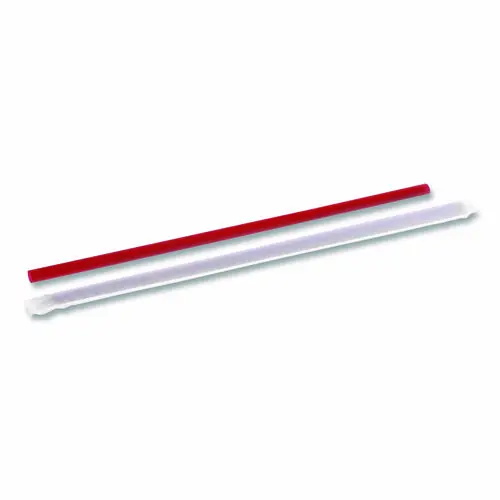Pactiv Evergreen Giant Paper-Wrapped Straw, 10.25", Red, 1,800/Carton