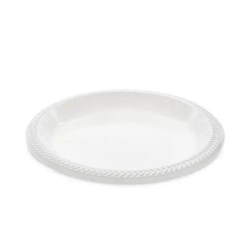 Pactiv Evergreen Meadoware Impact Plastic Dinnerware, Plate, 10.25" dia, White, 500/Carton